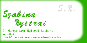 szabina nyitrai business card